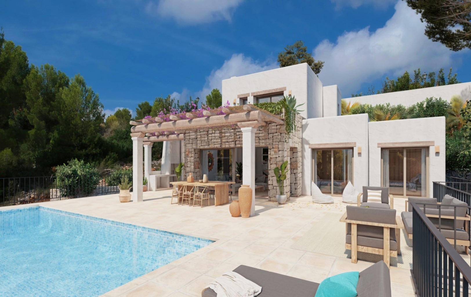 Villa op Ibiza in aanbouw in Solana II op slechts 10 km van Denia